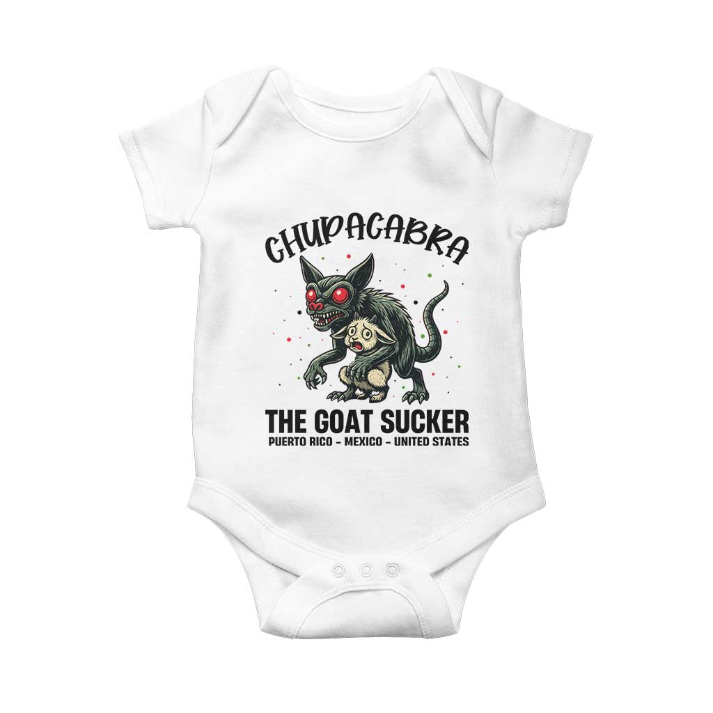 Chupacabra Baby Onesie The Goat Sucker Vintage Horror Cryptid Gift TS12 White Print Your Wear