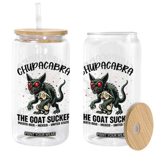 Chupacabra Glass Can The Goat Sucker Vintage Horror Cryptid Gift TS12 Print Your Wear
