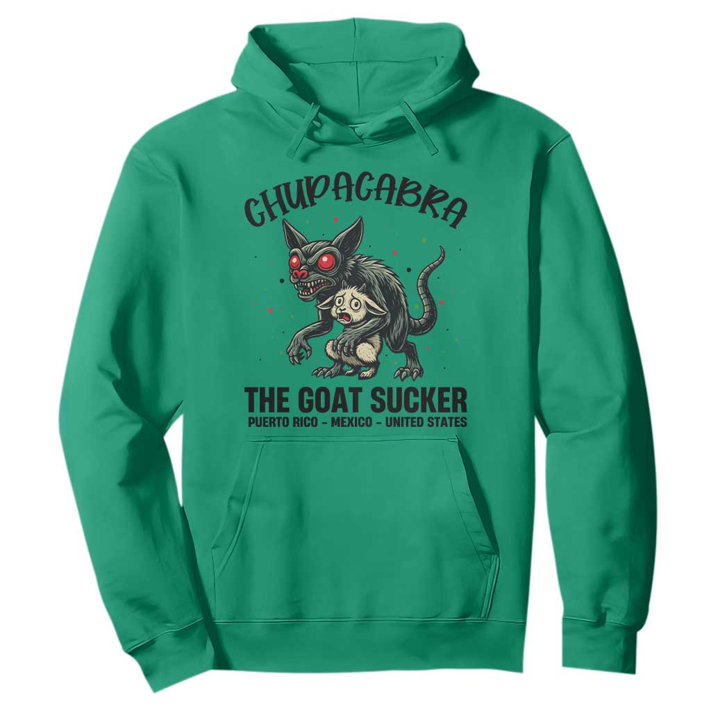 Chupacabra Hoodie The Goat Sucker Vintage Horror Cryptid Gift TS12 Irish Green Print Your Wear