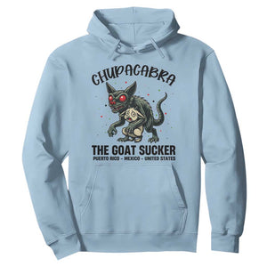 Chupacabra Hoodie The Goat Sucker Vintage Horror Cryptid Gift TS12 Light Blue Print Your Wear