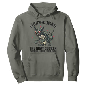 Chupacabra Hoodie The Goat Sucker Vintage Horror Cryptid Gift TS12 Military Green Print Your Wear