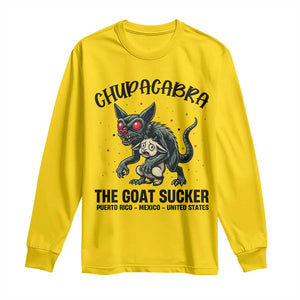 Chupacabra Long Sleeve Shirt The Goat Sucker Vintage Horror Cryptid Gift TS12 Daisy Print Your Wear
