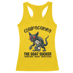 Chupacabra Racerback Tank Top The Goat Sucker Vintage Horror Cryptid Gift TS12 Daisy Print Your Wear