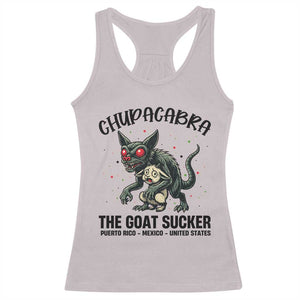 Chupacabra Racerback Tank Top The Goat Sucker Vintage Horror Cryptid Gift TS12 Ice Gray Print Your Wear