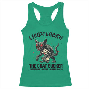 Chupacabra Racerback Tank Top The Goat Sucker Vintage Horror Cryptid Gift TS12 Irish Green Print Your Wear