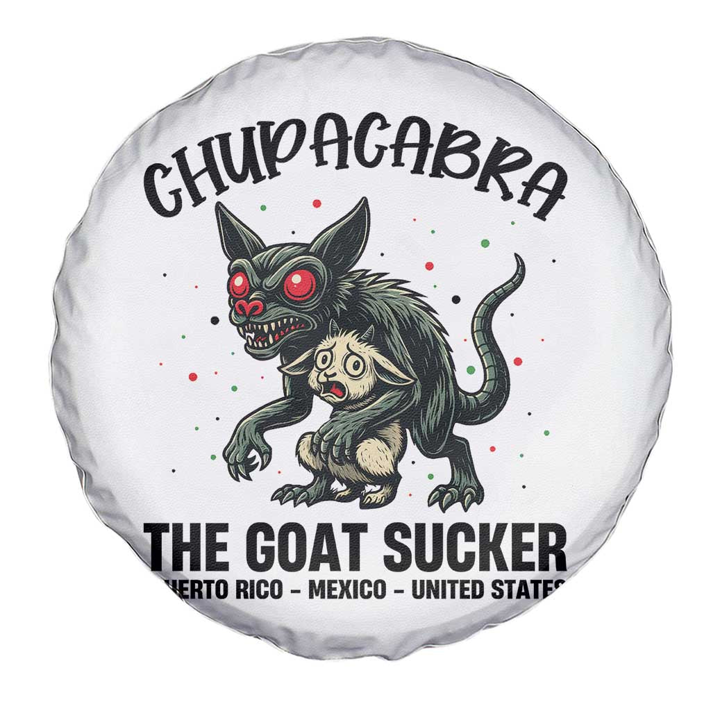 Chupacabra Spare Tire Cover The Goat Sucker Vintage Horror Cryptid Gift TS12 Print Your Wear