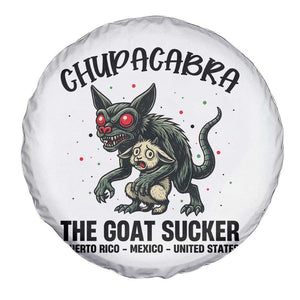 Chupacabra Spare Tire Cover The Goat Sucker Vintage Horror Cryptid Gift TS12 Print Your Wear