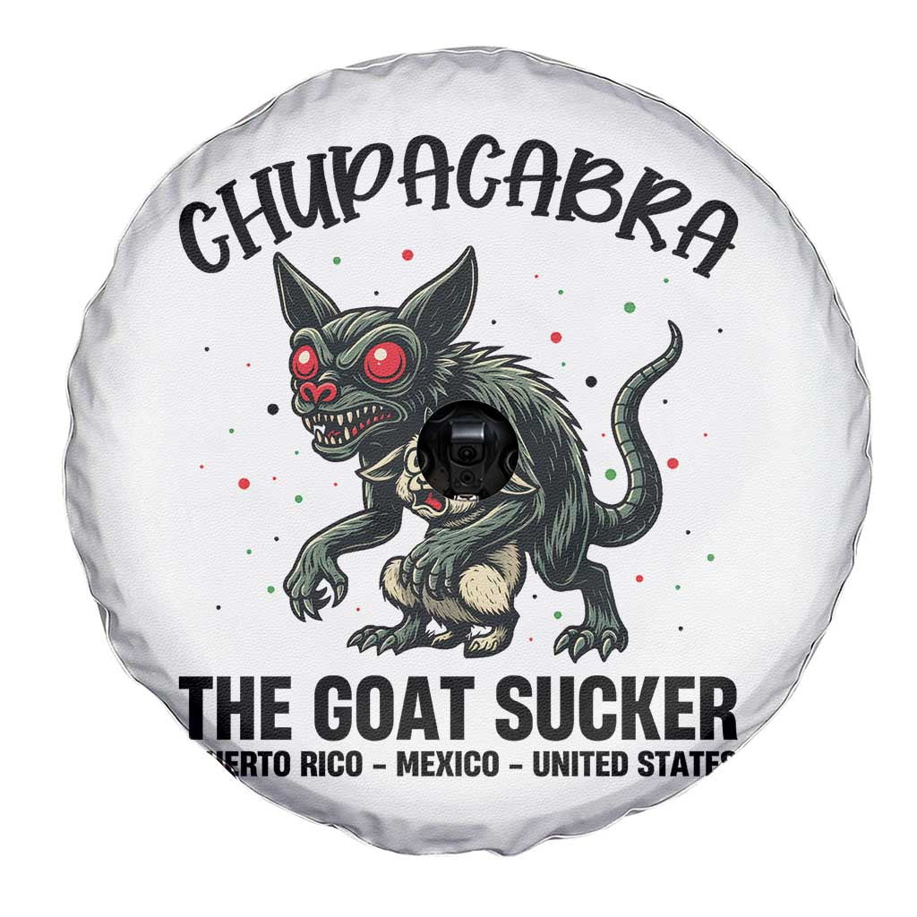 Chupacabra Spare Tire Cover The Goat Sucker Vintage Horror Cryptid Gift TS12 Print Your Wear