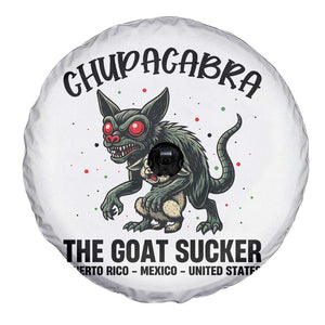 Chupacabra Spare Tire Cover The Goat Sucker Vintage Horror Cryptid Gift TS12 Print Your Wear