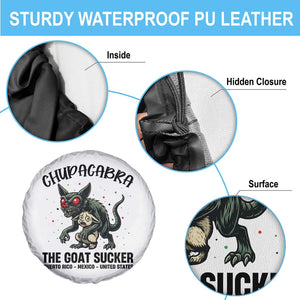 Chupacabra Spare Tire Cover The Goat Sucker Vintage Horror Cryptid Gift TS12 Print Your Wear