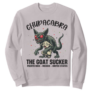 Chupacabra Sweatshirt The Goat Sucker Vintage Horror Cryptid Gift TS12 Ice Gray Print Your Wear