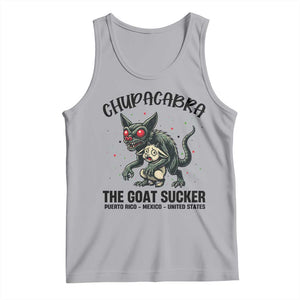 Chupacabra Tank Top The Goat Sucker Vintage Horror Cryptid Gift TS12 Athletic Heather Print Your Wear