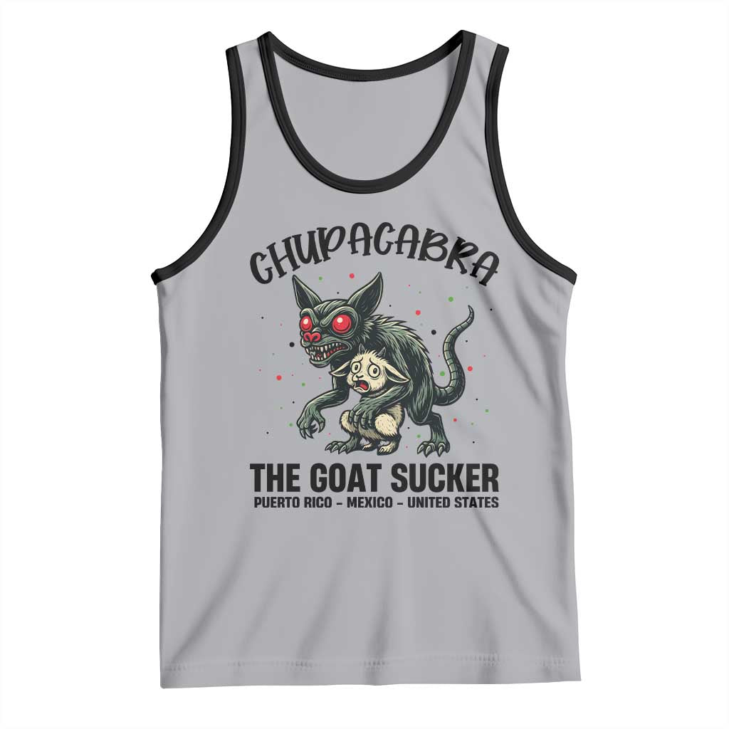 Chupacabra Tank Top The Goat Sucker Vintage Horror Cryptid Gift TS12 Athletic Heather Black Print Your Wear