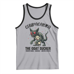 Chupacabra Tank Top The Goat Sucker Vintage Horror Cryptid Gift TS12 Athletic Heather Black Print Your Wear