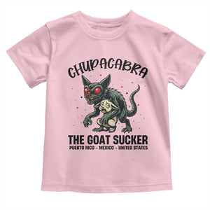 Chupacabra Toddler T Shirt The Goat Sucker Vintage Horror Cryptid Gift TS12 Light Pink Print Your Wear