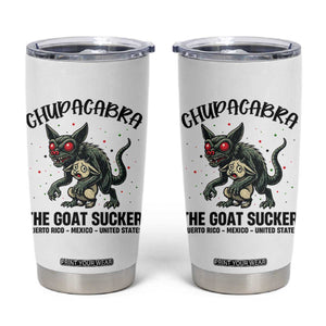 Chupacabra Tumbler Cup The Goat Sucker Vintage Horror Cryptid Gift TS12 White Print Your Wear