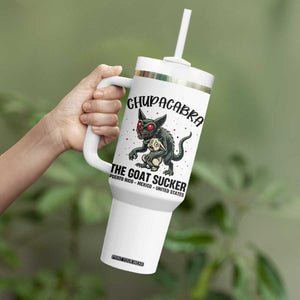 Chupacabra Tumbler With Handle The Goat Sucker Vintage Horror Cryptid Gift TS12 Print Your Wear