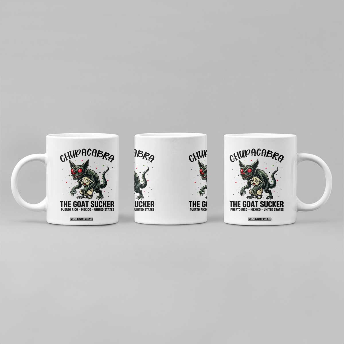 Chupacabra Coffee Mug The Goat Sucker Vintage Horror Cryptid Gift TS12 Print Your Wear