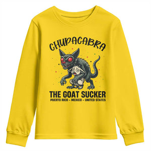 Chupacabra Youth Sweatshirt The Goat Sucker Vintage Horror Cryptid Gift TS12 Daisy Print Your Wear