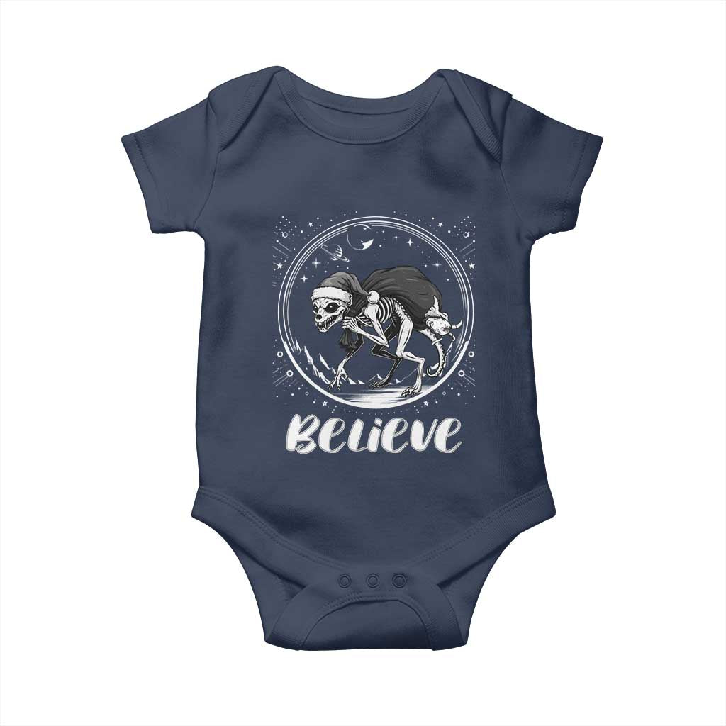 Chupacabra Baby Onesie Funny Believe Christmas Cryptid Gift TS12 Navy Print Your Wear