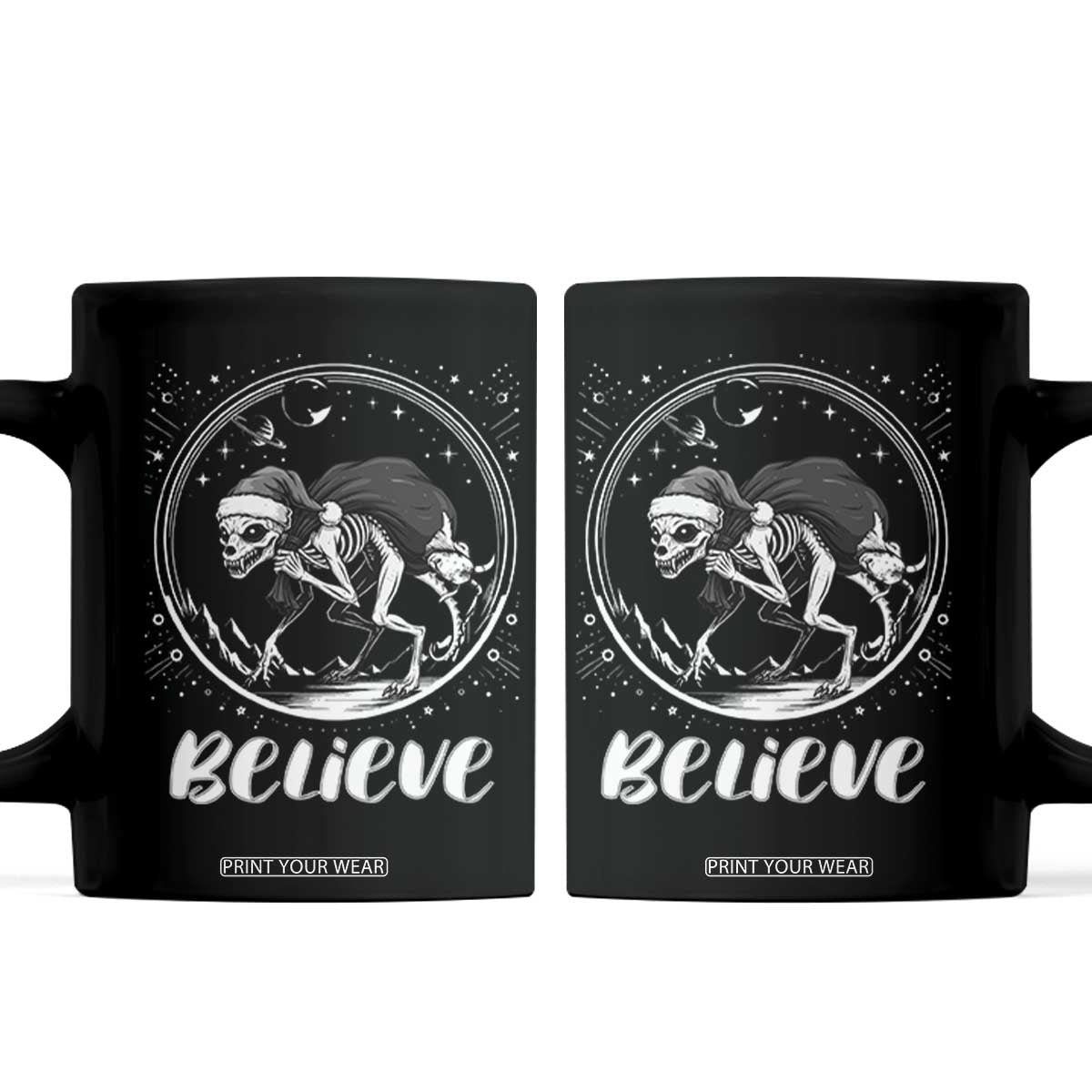 Chupacabra Coffee Mug Funny Believe Christmas Cryptid Gift TS12 Black Print Your Wear