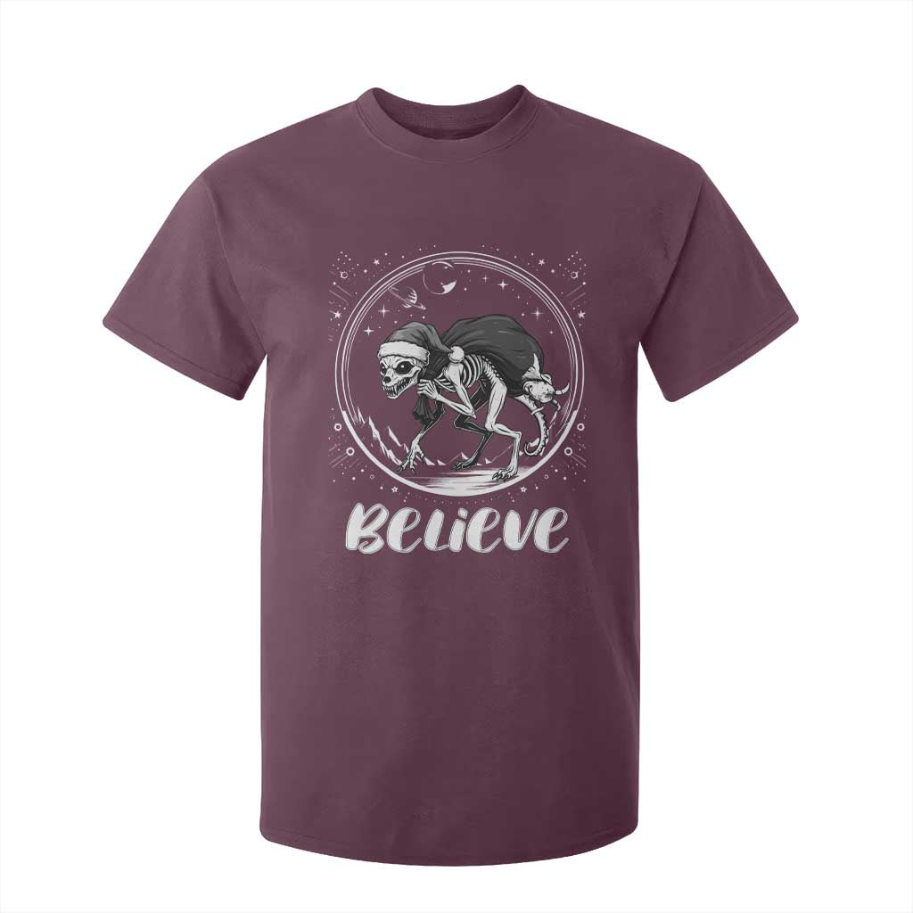 Chupacabra T Shirt For Kid Funny Believe Christmas Cryptid Gift TS12 Maroon Print Your Wear