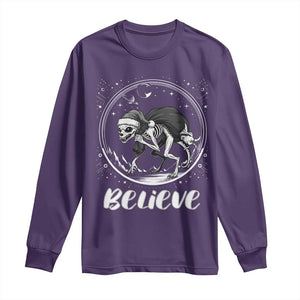 Chupacabra Long Sleeve Shirt Funny Believe Christmas Cryptid Gift TS12 Purple Print Your Wear