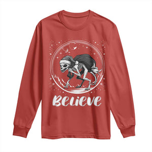 Chupacabra Long Sleeve Shirt Funny Believe Christmas Cryptid Gift TS12 Red Print Your Wear