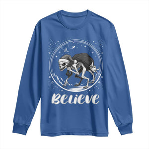 Chupacabra Long Sleeve Shirt Funny Believe Christmas Cryptid Gift TS12 Royal Blue Print Your Wear
