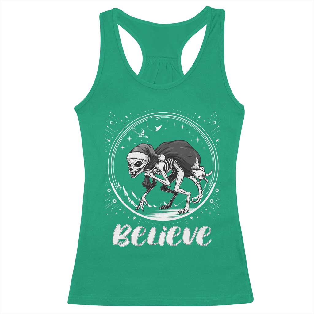 Chupacabra Racerback Tank Top Funny Believe Christmas Cryptid Gift TS12 Irish Green Print Your Wear