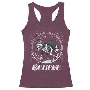 Chupacabra Racerback Tank Top Funny Believe Christmas Cryptid Gift TS12 Maroon Print Your Wear