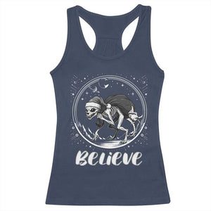 Chupacabra Racerback Tank Top Funny Believe Christmas Cryptid Gift TS12 Navy Print Your Wear