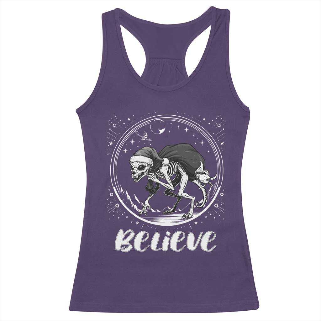 Chupacabra Racerback Tank Top Funny Believe Christmas Cryptid Gift TS12 Purple Print Your Wear