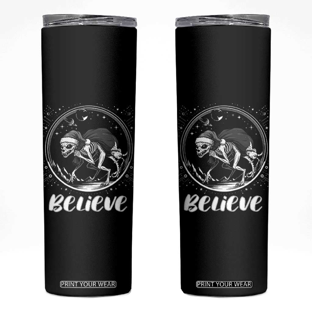 Chupacabra Skinny Tumbler Funny Believe Christmas Cryptid Gift TS12 Black Print Your Wear