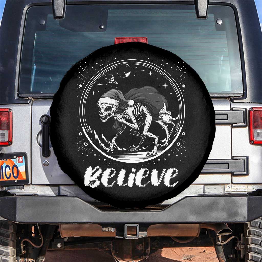 Chupacabra Spare Tire Cover Funny Believe Christmas Cryptid Gift TS12 No hole Black Print Your Wear