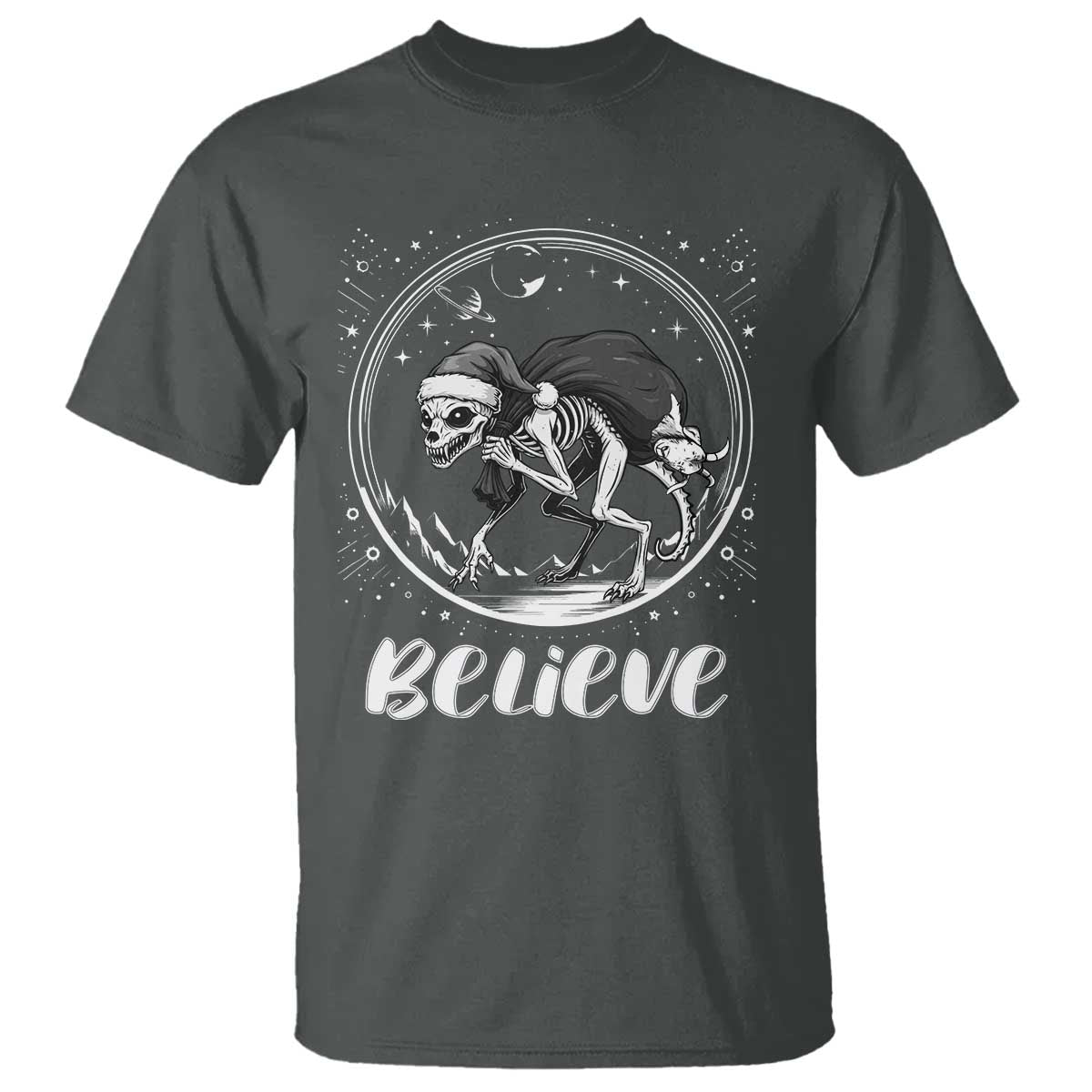 Chupacabra T Shirt Funny Believe Christmas Cryptid Gift TS12 Dark Heather Print Your Wear