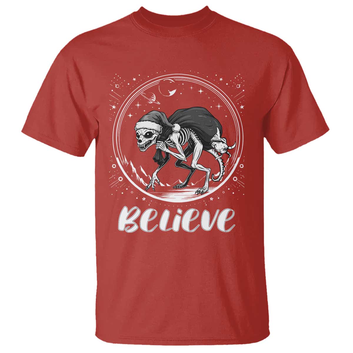 Chupacabra T Shirt Funny Believe Christmas Cryptid Gift TS12 Red Print Your Wear