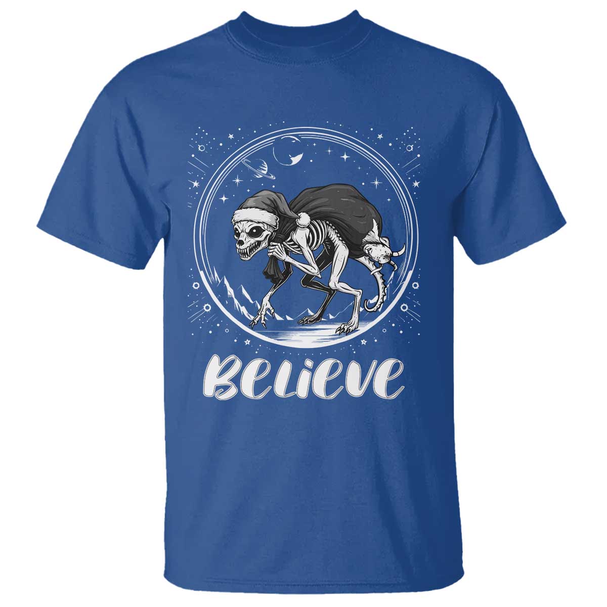 Chupacabra T Shirt Funny Believe Christmas Cryptid Gift TS12 Royal Blue Print Your Wear