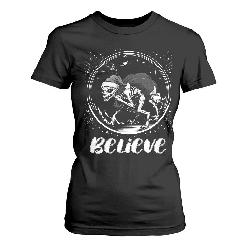 Chupacabra T Shirt For Women Funny Believe Christmas Cryptid Gift TS12 Black Print Your Wear