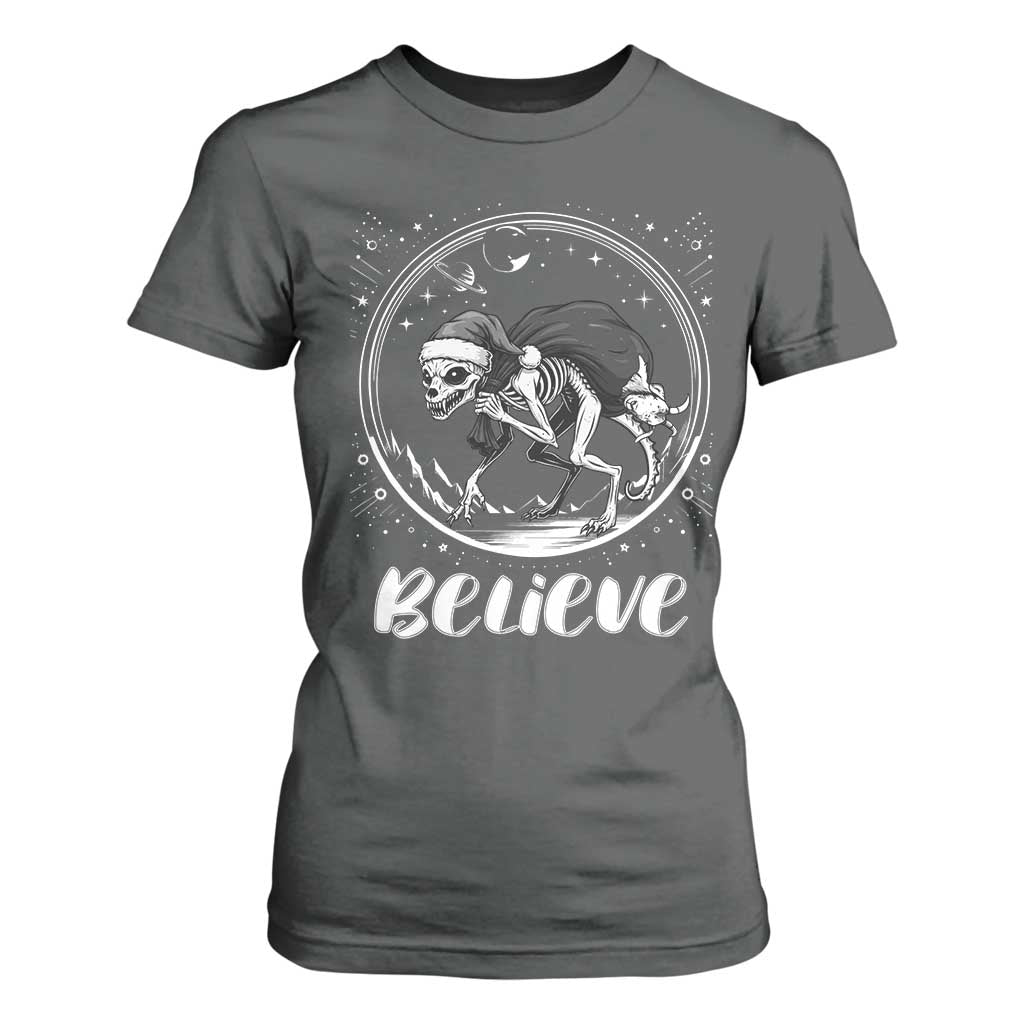 Chupacabra T Shirt For Women Funny Believe Christmas Cryptid Gift TS12 Dark Heather Print Your Wear