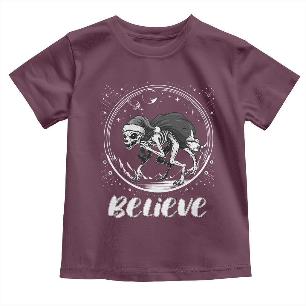 Chupacabra Toddler T Shirt Funny Believe Christmas Cryptid Gift TS12 Maroon Print Your Wear