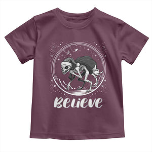 Chupacabra Toddler T Shirt Funny Believe Christmas Cryptid Gift TS12 Maroon Print Your Wear