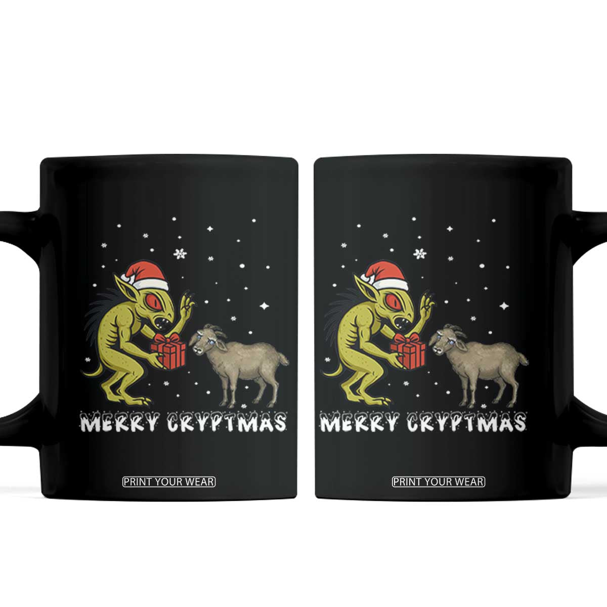 Funny Chupacabra Coffee Mug Merry Cryptmas Christmas Gift TS12 Black Print Your Wear