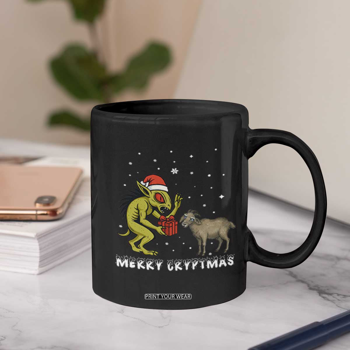 Funny Chupacabra Coffee Mug Merry Cryptmas Christmas Gift TS12 Print Your Wear