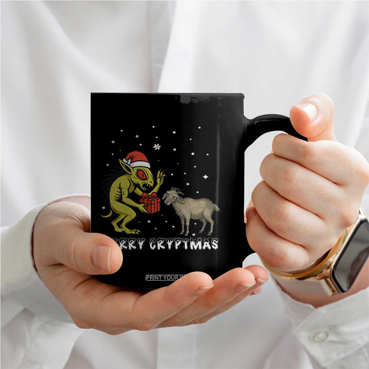 Funny Chupacabra Coffee Mug Merry Cryptmas Christmas Gift TS12 Print Your Wear