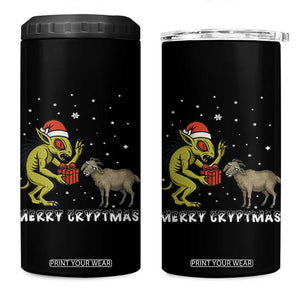 Funny Chupacabra 4 in 1 Can Cooler Tumbler Merry Cryptmas Christmas Gift TS12 One Size: 16 oz Black Print Your Wear