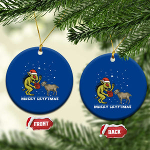 Funny Chupacabra Ceramic Ornament Merry Cryptmas Xmas Gift TS12 1pc Blue Print Your Wear
