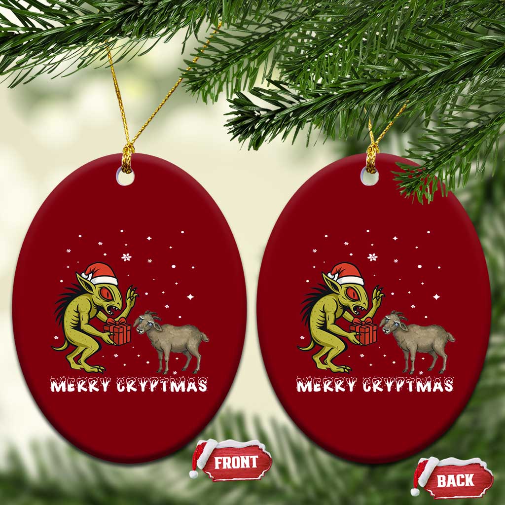 Funny Chupacabra Ceramic Ornament Merry Cryptmas Xmas Gift TS12 Print Your Wear