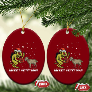 Funny Chupacabra Ceramic Ornament Merry Cryptmas Xmas Gift TS12 Print Your Wear