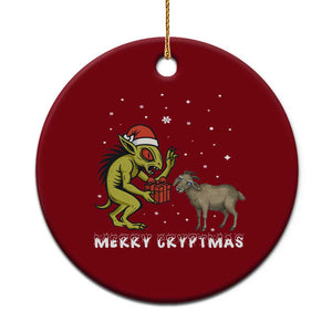 Funny Chupacabra Ceramic Ornament Merry Cryptmas Xmas Gift TS12 1pc Red Print Your Wear